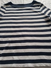 Christian Berg- Shirt- 3/4 Arm- Blau-Weiß- Gestreift-Größe 38