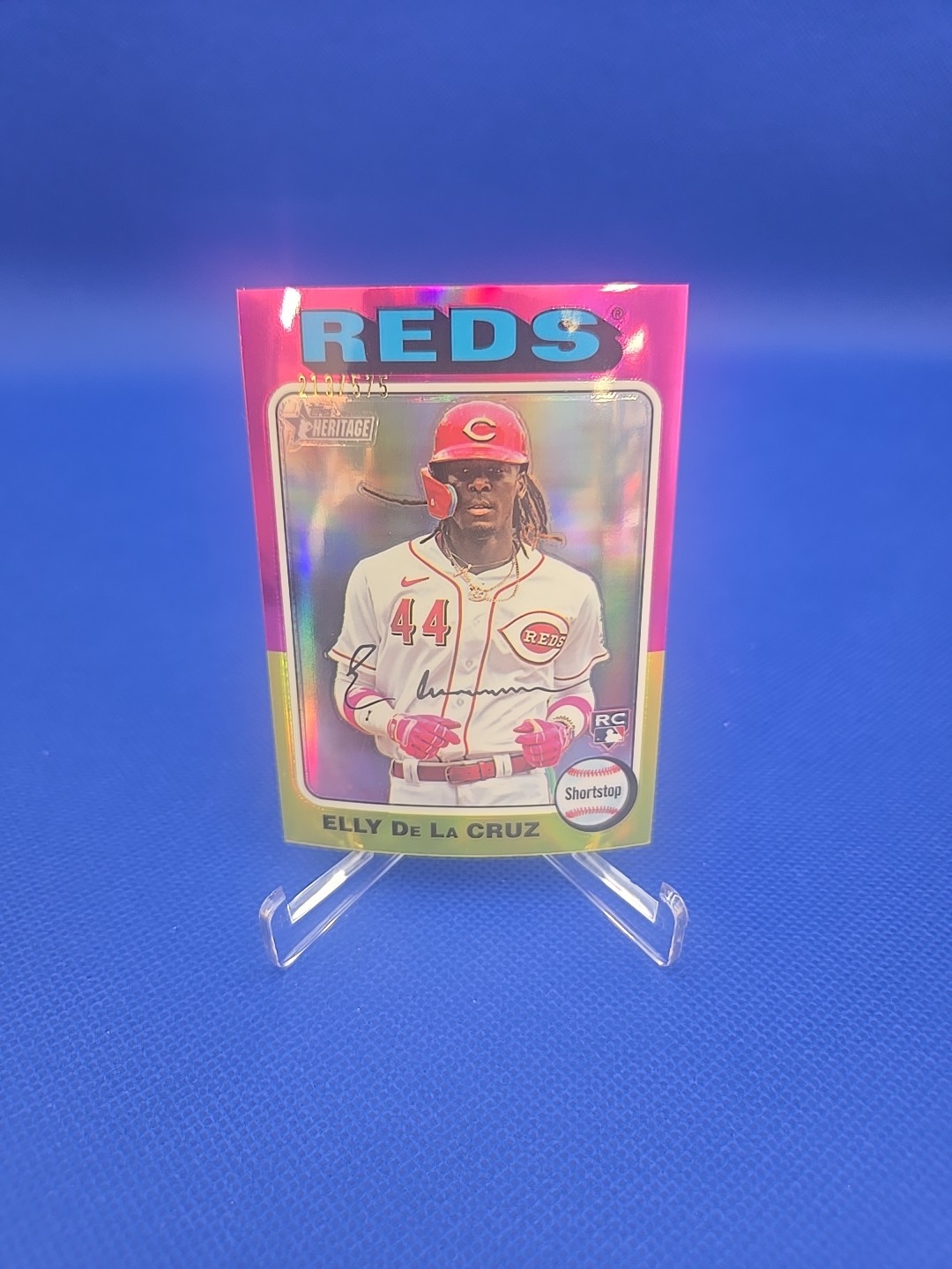 2024 Topps Heritage Elly De La Cruz RC Chrome Refractor /575 #473. C33