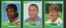 1989 Score Deion Sanders Barry Sanders Troy Aikman Rookie Lot