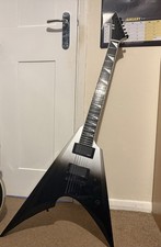 ESP E-II Arrow In Black Silverburst Electric Guitar with Hard Case
