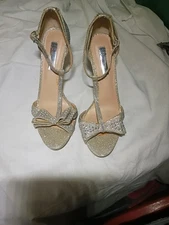 Stiletto High Heel Shoes Sequenced Ball Gown Shoes