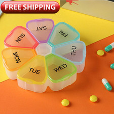 7 Day Pill Box ORGANISER TABLET DISPENSER WEEKLY Portable Medicine Storage Case