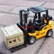 Metal Forklift Inertia Toy Truck Model Toy Pull Back Forklift for Men Gift DIY