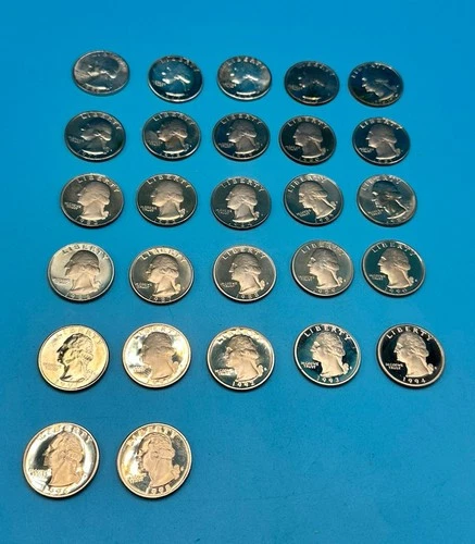 Proof Washington Quarters Mixed Years Lot Of 27 Fast Shipping !!!