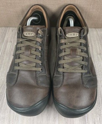 KEEN Austin Brown Leather Low Top Water Resistant Hiking Shoes Mens Size 12M