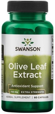 Swanson Olive Leaf Extract, 750mg Super Strength - 60 caps (511,43 EUR/kg)