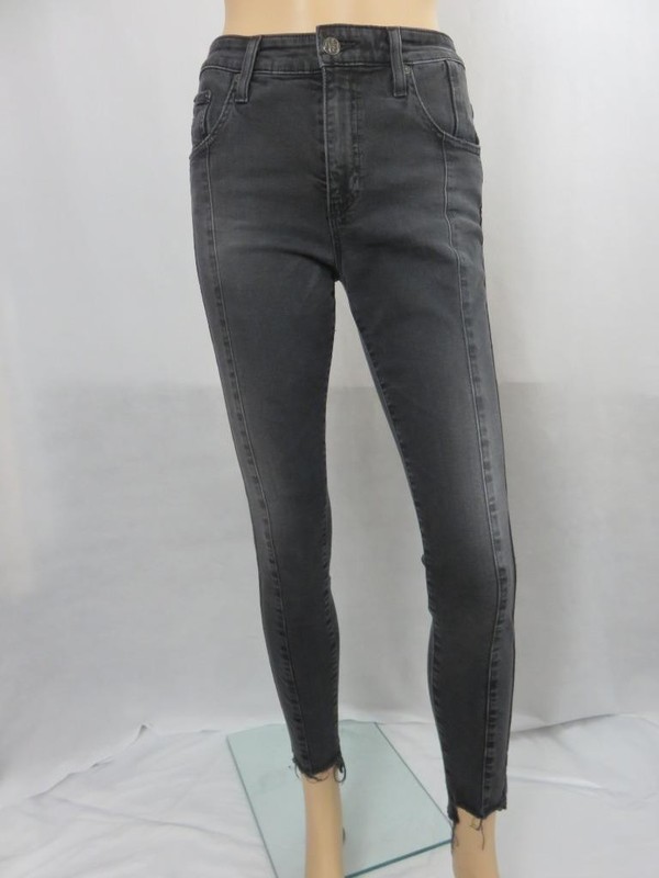 AG Adriano Goldschmied Farrah Skinny Ankle Mid-Rise Jeans Black Wash Sz 27R