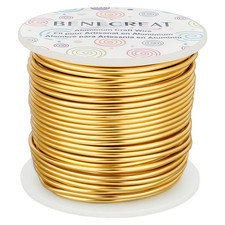 12 17 18 Gauge Aluminum Wire - 100FT Gold Anodized Jewelry Craft Wire for Air Pl