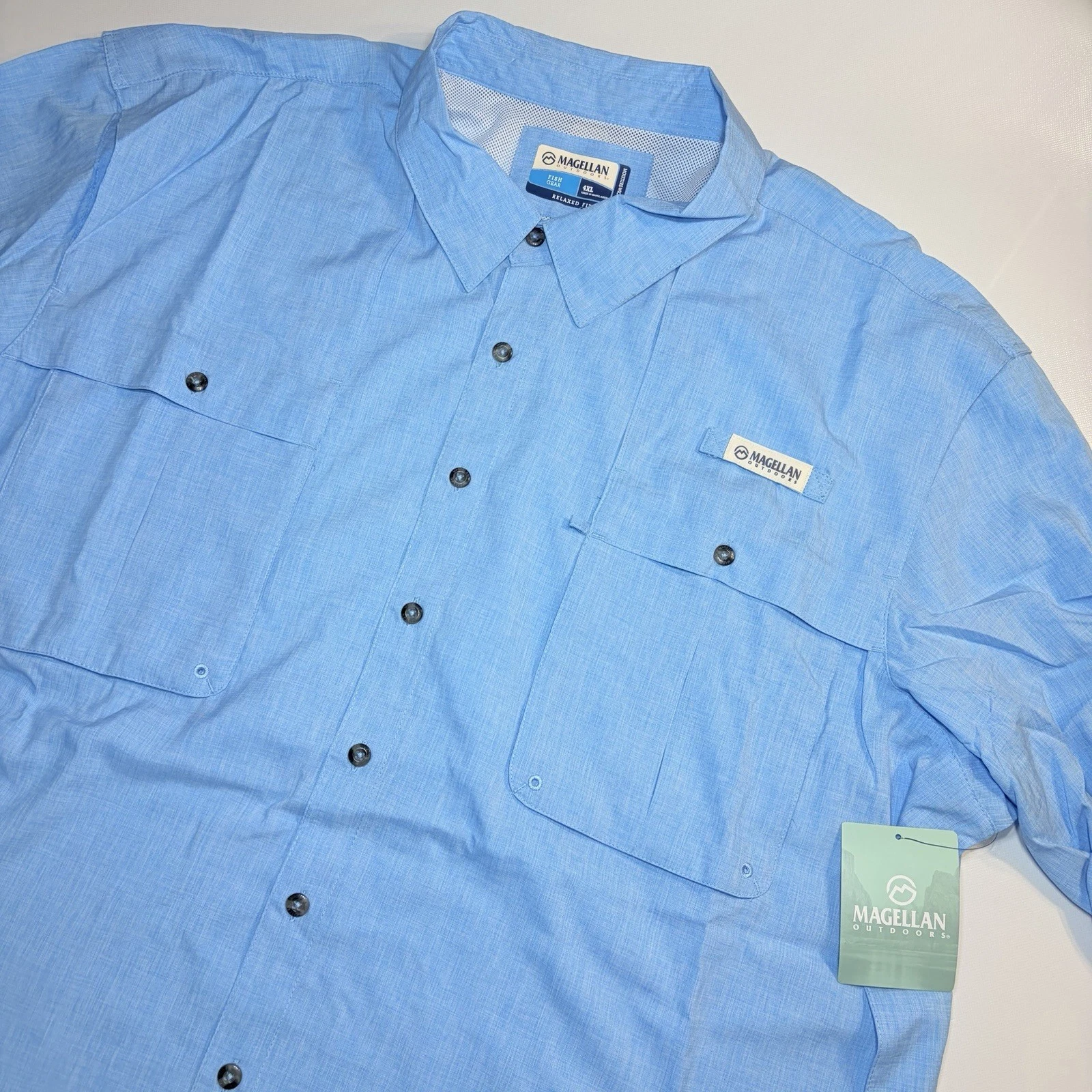 Magellan Outdoors Fish Gear Shirt Mens 4XL Blue Aster Fishing UPF 30 NWT
Opens in a new window or ta