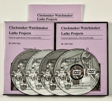Watchmaker Lathe PROJECTS 4 DVDs video course with Manual. NEW DVD course!