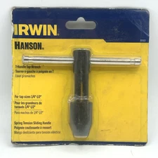 NEW IRWIN 12002 SIZE 1/4-1/2" T HANDLE CUTTING TAP WRENCH HOLDER TOOL 5430905