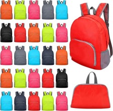 48 Pcs 17 Inch Backpack in Bulk Foldable Classic Back Packs Colorful Book Bag...