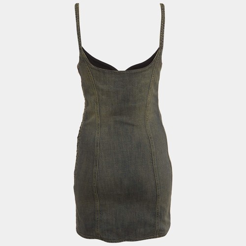 Abito corto aderente Balenciaga grigio denim S - Foto 2 di 6