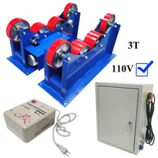 110V Remote-controll 6600 lbs Tank Turning Rolls Linkage Welding Roller Support