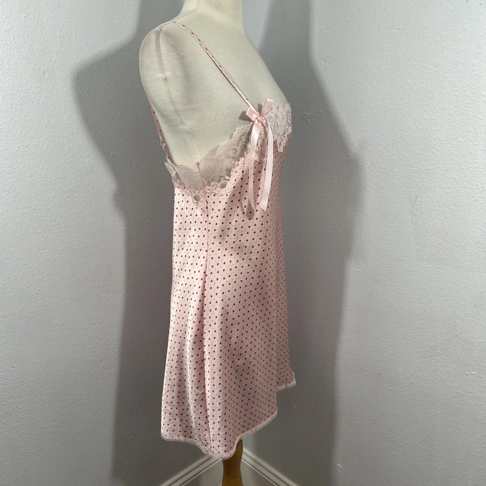 UNDERCOVER Victorias Secret abito slip donna S rosa fairycore Sabrina falegname anni 90 Y2K