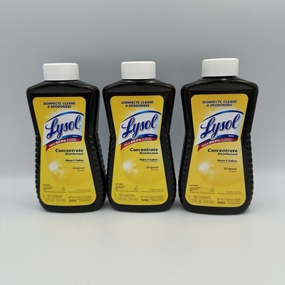 (3) Lysol Concentrate Disinfectant Original Scent 12oz