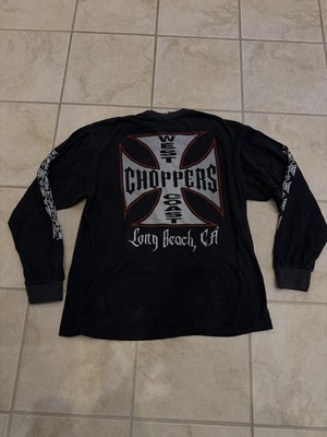 Vintage West Coast Choppers Long Sleeve Graphic Black Jesse XL T-Shirt REPRINT