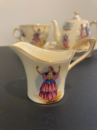 Royal Winton Grimwades National Dances Breakfast Set Circa 1940s - Picture 8 of 16