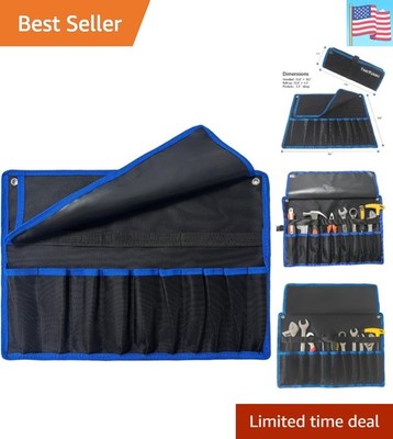 Roll Up Wrench Pouch SAE, Heavy Duty Canvas Tool Wrench Organizer Bag 10+10 P...