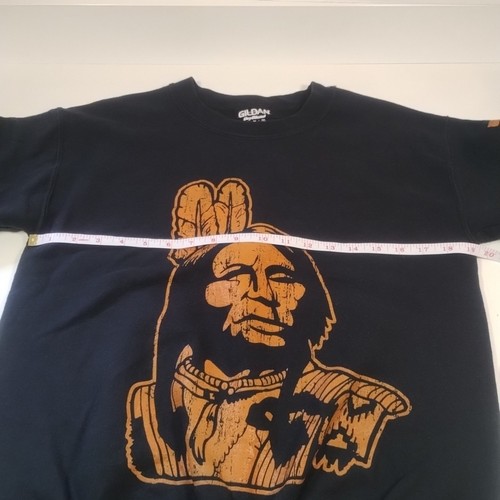 Gidan Dryblend Indians Sweatshirt Mens Small Front Graphic & Sleeve Spellout - Picture 13 of 15
