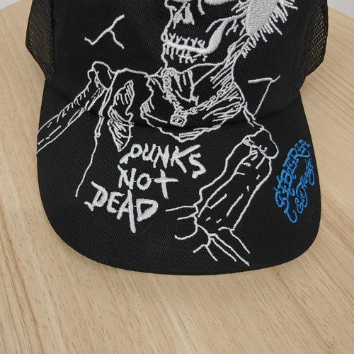 Ed Hardy Hat Cap Snap Back Mesh Trucker Embroidered Punks Not Dead Mens - Picture 2 of 10
