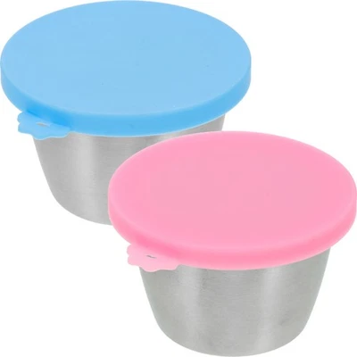 2 Pcs Sossenbehälter Soßenspender Saucenbecher Soßenbehälter Mit Deckel - Bild 1 von 4