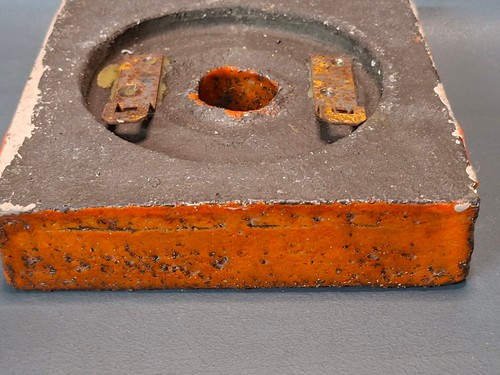 70 er Jahre Orange Wandlampe Keramik Fliese Wandleuchte 3 KG - Bild 10 von 12