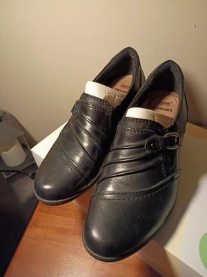 Earth Origins Womens Size 6M Black Leather Clogs Marietta Mavis Slip-ons NEW