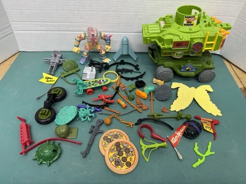 Huge Lot Teenage Mutant Ninja Turtles Action Figures Accessories TMNT 80s 90 VTG