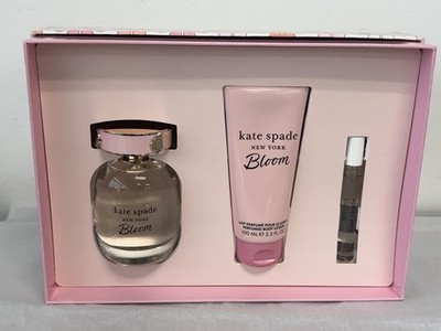 KATE SPADE NEW YORK BLOOM | Women's 3 Pc Gift Set: 3.3+0.25 EDT Spy+3.3 B.Lotion