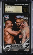 2024 Topps Now Boxing Mike Tyson/Jake Paul #3 CGC Black Label Pristine 10