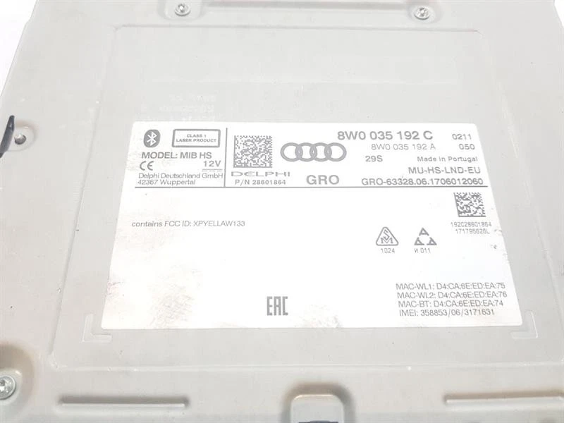 2015-2019 MK5 B9 AUDI A4 SAT NAV MMI MULTIMEDIA CD SD HEAD UNIT 8W0035192C - Image 4 of 4