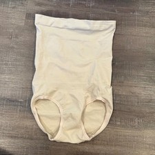 Spanx Higher Power Panties High Waisted Shapewear Briefs Nude Beige Size Large