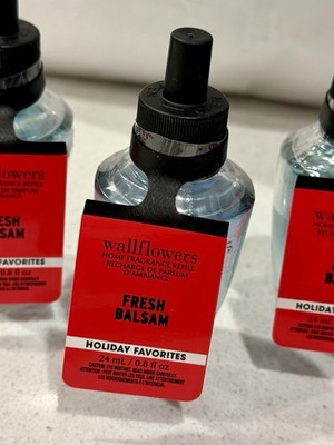 Bath & Body Works Wallflower FRESH BALSAM (NWT) set of 5   FREE WALLFLOWER PLUG