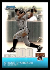 2010 BOWMAN CHROME CHASE D'ARNAUD TPC87 TOPPS 100 REFRACTORS 183/499 PIRATES