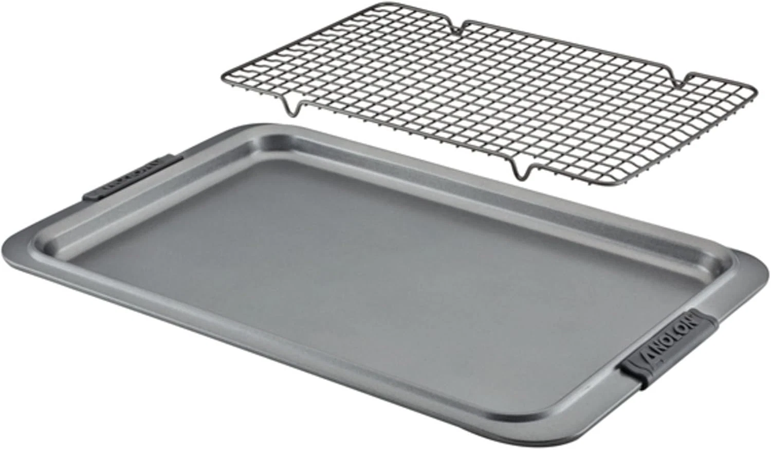 Advanced Nonstick Bakeware/Baking Sheet and Cooling Rack Set, 2 Piece, Gray