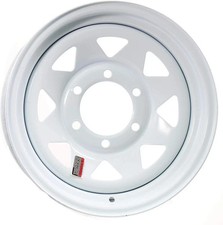 15 Trailer Stock Utility 6 Lug White Spoke Wheel Wheels Rims 6x5.5
