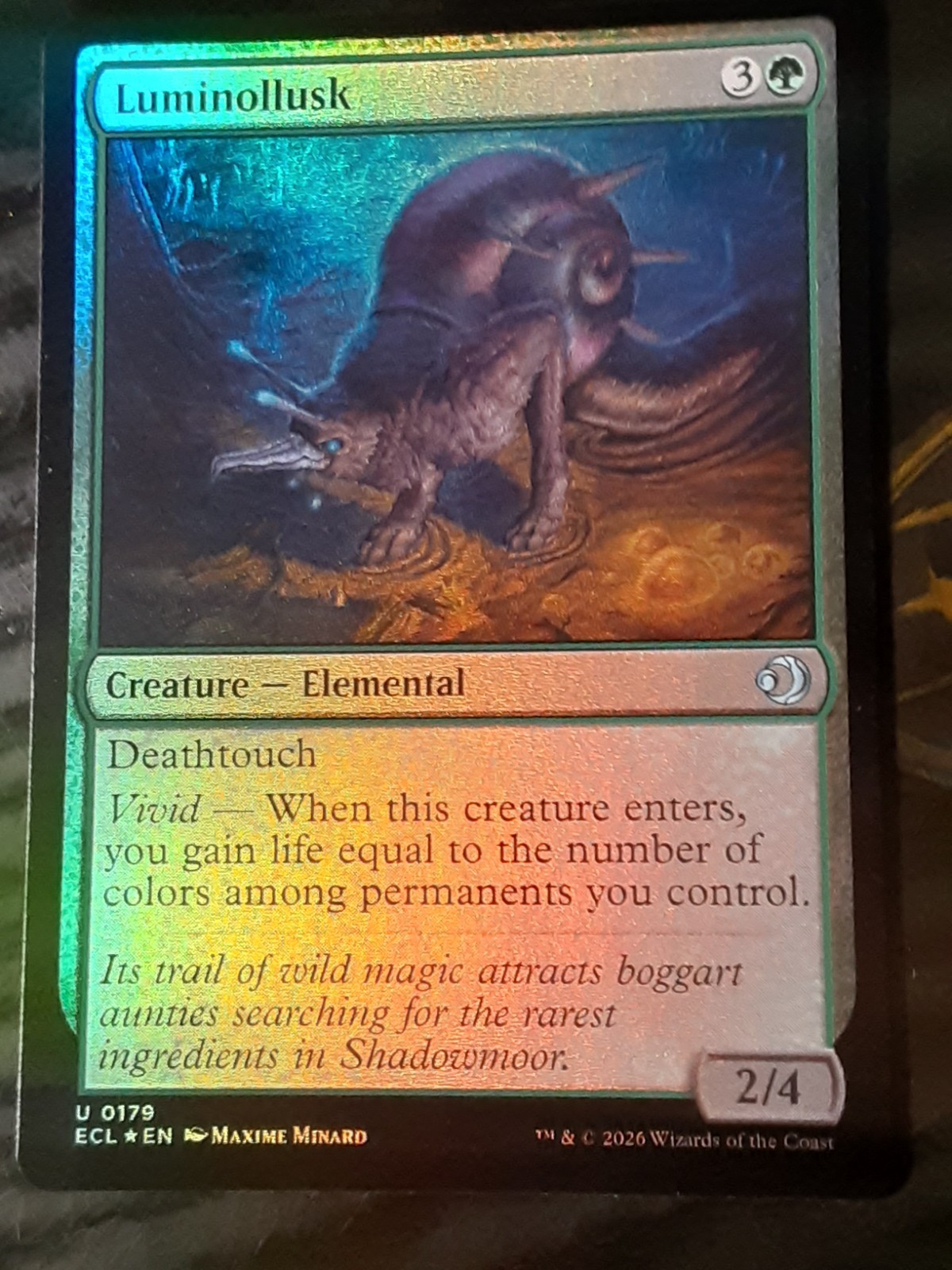 Luminollusk FOIL , Lorwyn Eclipsed , Near M ,MTG , FREE SHIPPING