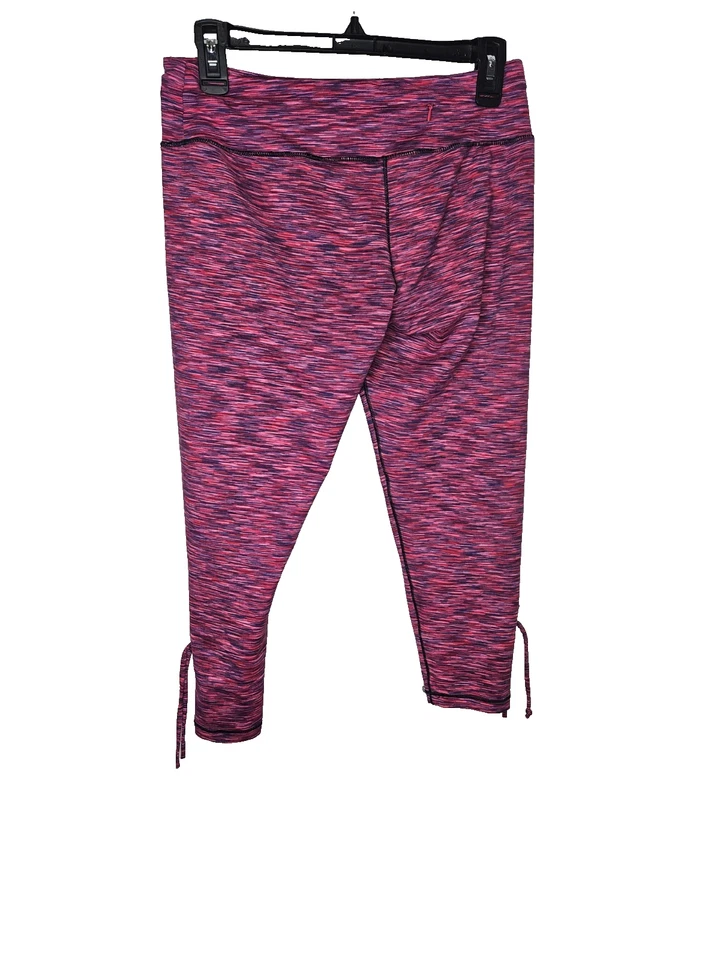 Pink Lotus Mujer’s Leggings Recortados Yoga M Rosa Púrpura Dobladillo Atado Ropa Activa Pantalones Foto 2 de 4
