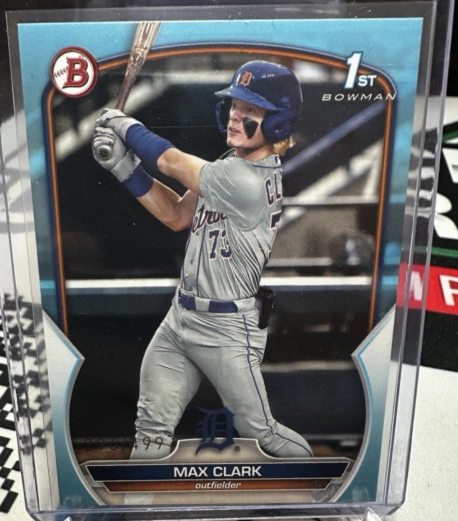Bowman 1st Max Clark Sky Blue /499 BD-76 Detroit Tigers 2023 BP8