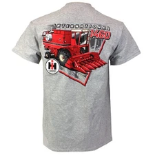 Adult International Harvester 1460 Combine Gray Shortsleeve T-Shirt, EXC-393
