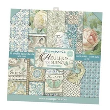 Stamperia International KFT Paper Pad 10 Sheets Double-Sided Azulejos, 30.5 x 