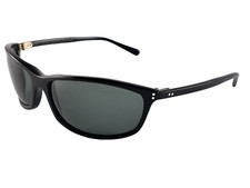 MINT VINTAGE MIDCENTURY BLACK RENE SLEEK WRAP AROUND SUNGLASSES 1960'S