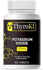 ThyroKI Potassium  Iodide Tablets 130 MG 150 Tablets/Pack Survival Kit Fallout  