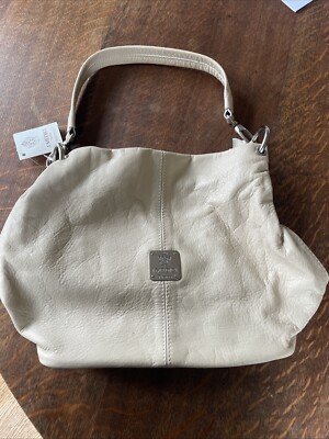 I Medici Firenze Made In Italy Leather Lined Double Handle Satchel Bag