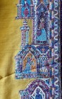 Cashmere Pashmina Kani Border Mughal Darbar Shawl Yellow — photo 3
