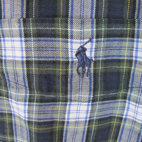 Polo Ralph Lauren Elliott Button Down Shirt Men's Size XL Green Plaid Cotton - Picture 4 of 6