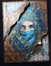 Mystique Gaze Mixed Media Canvas