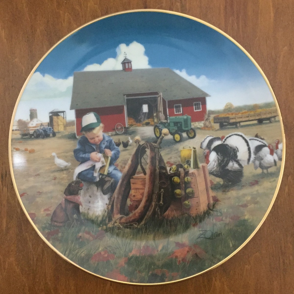Little Farmhands, limited edition plates, by Donald Zolan