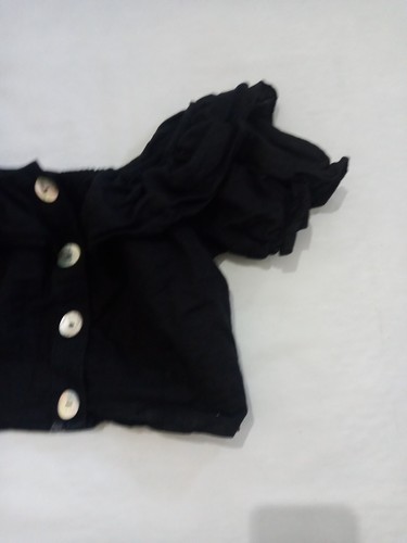 Ladied Cropped Top, UK 12, Topshop, Black, length 11 inches _ - Picture 6 of 13